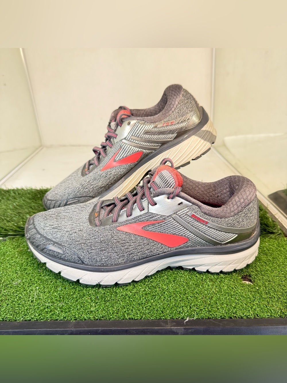 Brooks Women's Gray with Coral Accent Running Sneakers